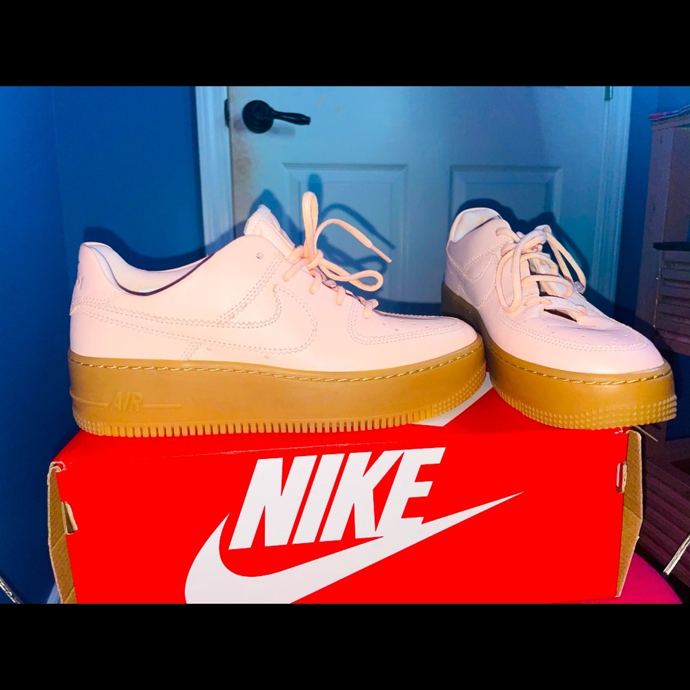 Baby Pink Nike Air Forces, Never worn